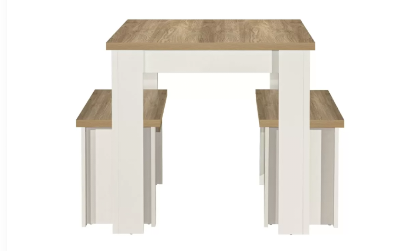 Highgate Cream & Oak Dinning Table & Bench Sets