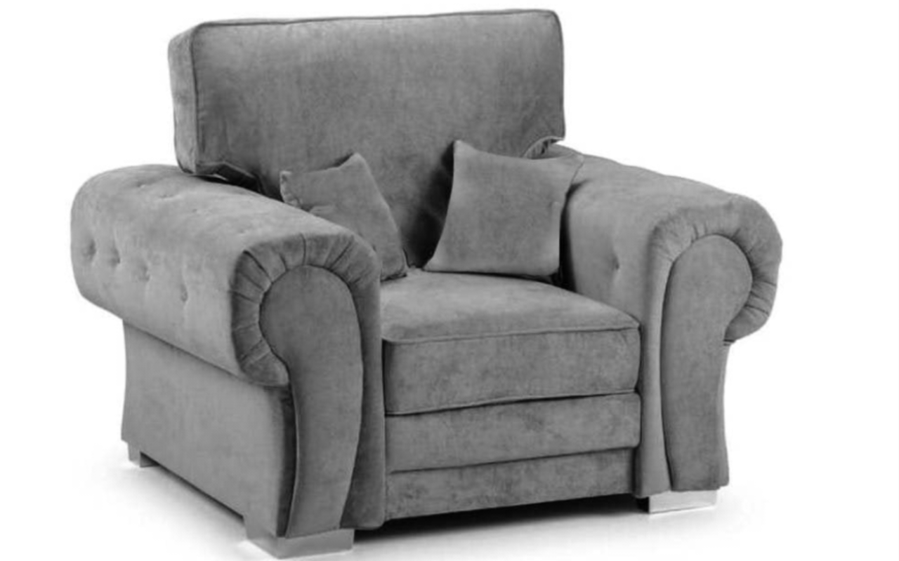 Serona Grey Fabric Armchair