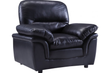 Serena Black Leather Armchair