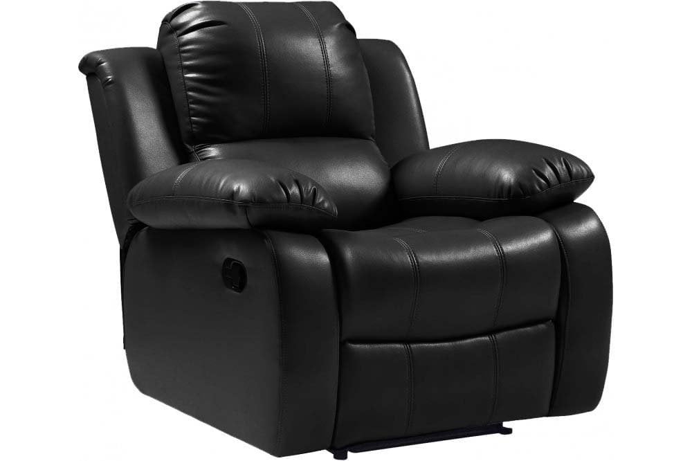 Valencia Black Leather Recliner Armchair