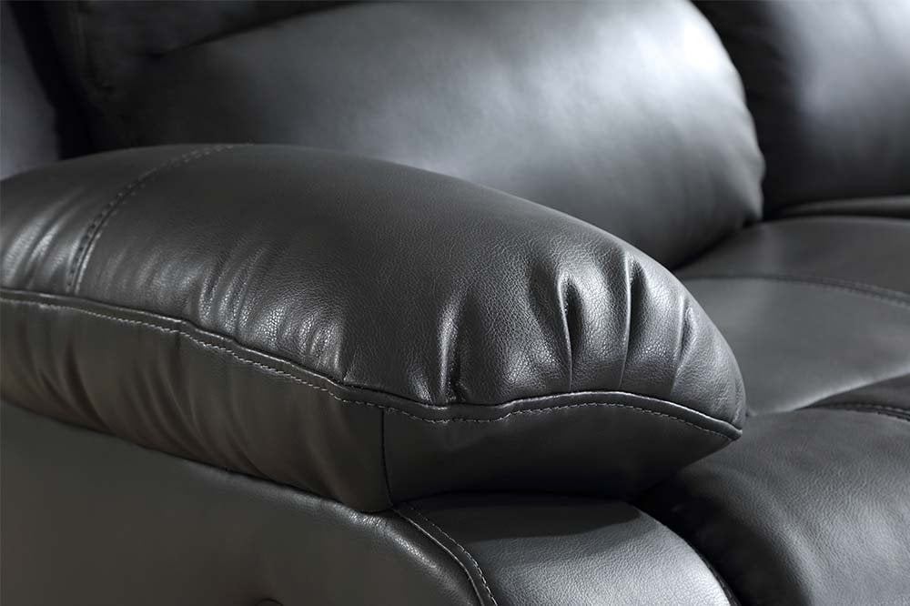 Valencia Grey Leather Recliner Armchair