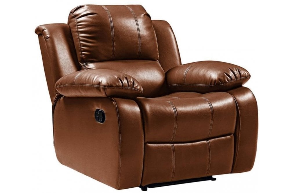 Valencia Leather Tan Recliner Armchair